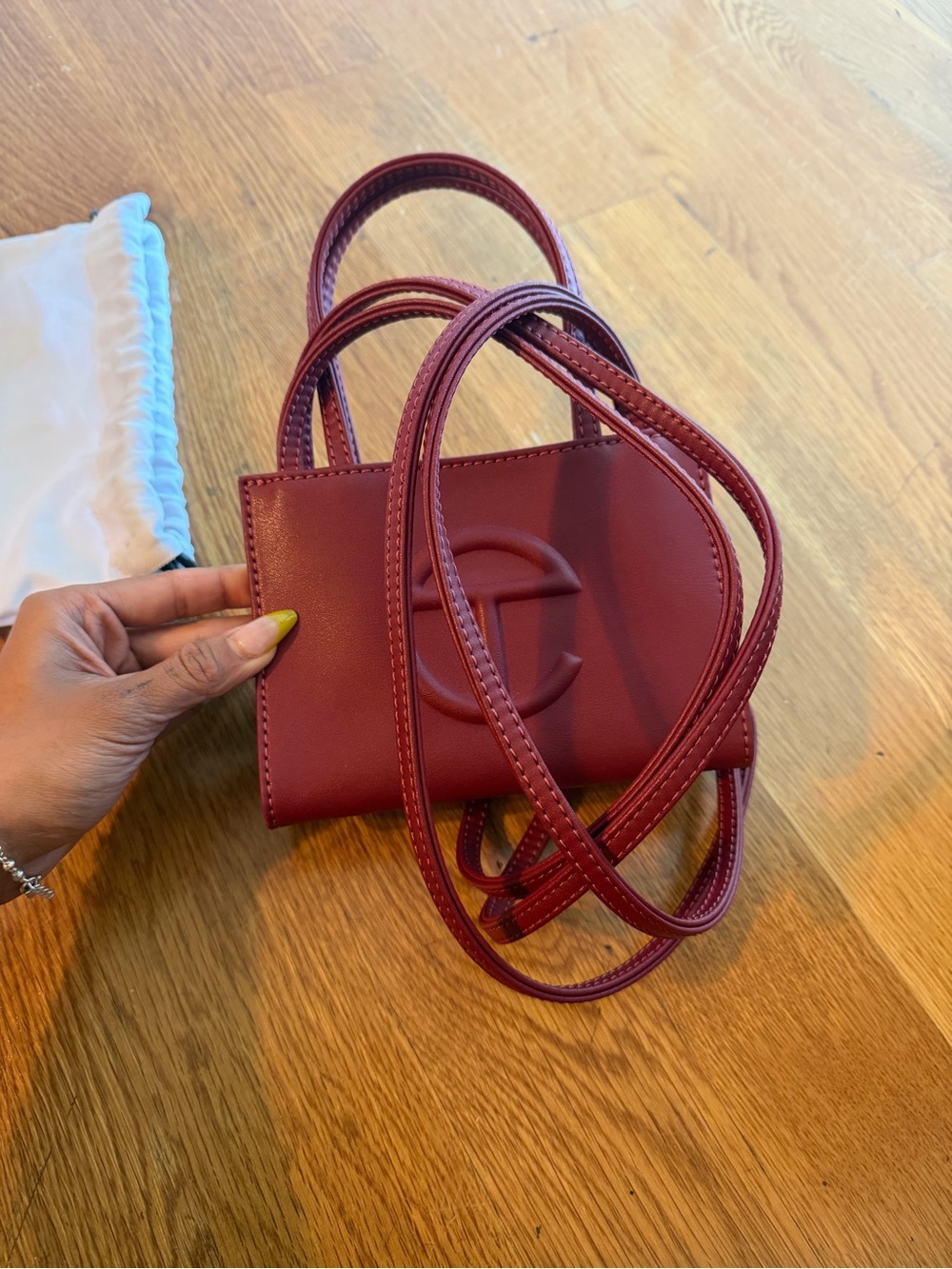 Mini Telfar Crossbody Bag in Red
